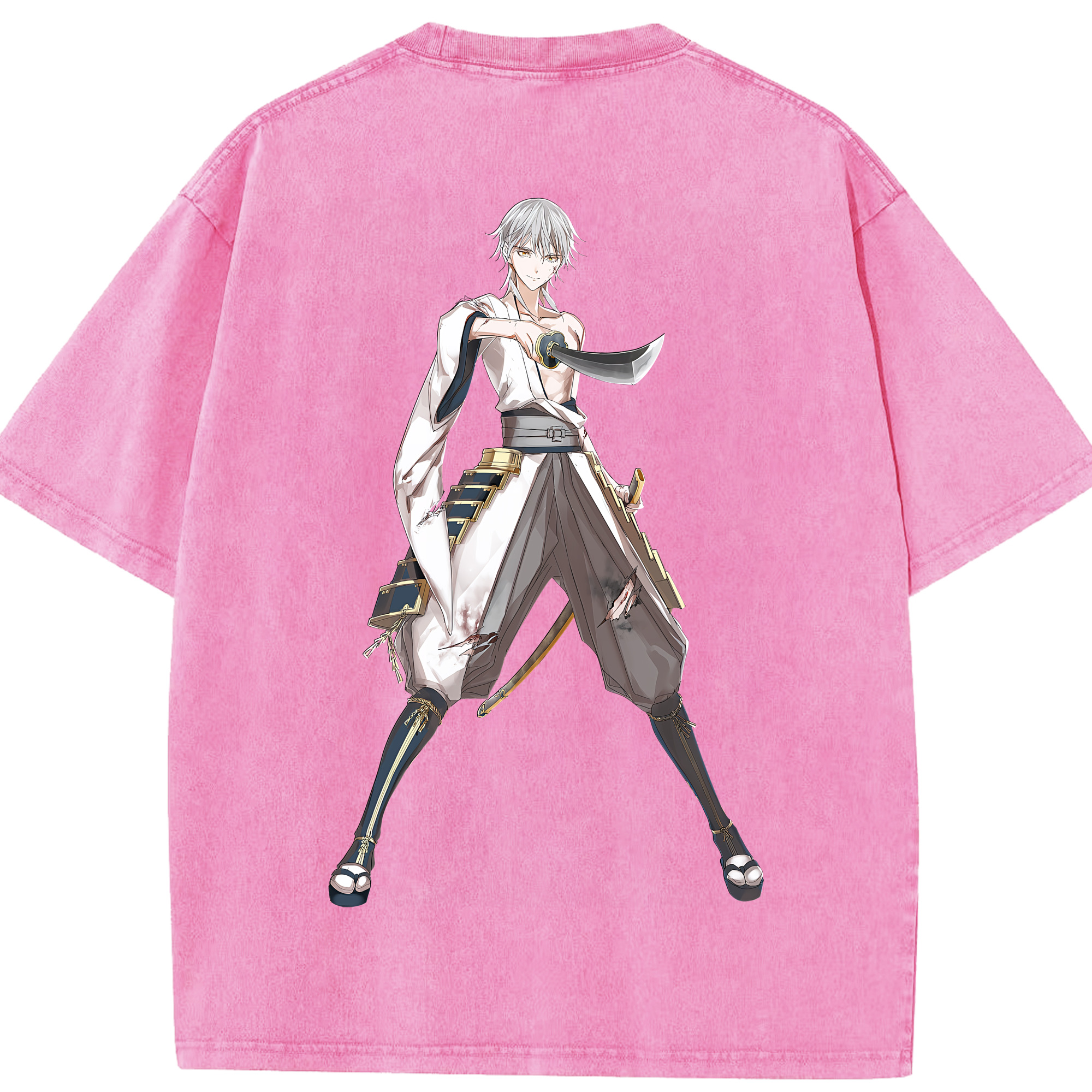 （画像用） 刀剣乱舞 Touken Ranbu 綿100% ヴィンテージ風 半袖Tシャツ（背面プリント）